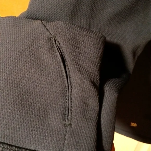 All In Motion Woven Fleece Jacket BLUE Stretch Water Repellant Thumb Holes Sz L - Picture 9 of 9